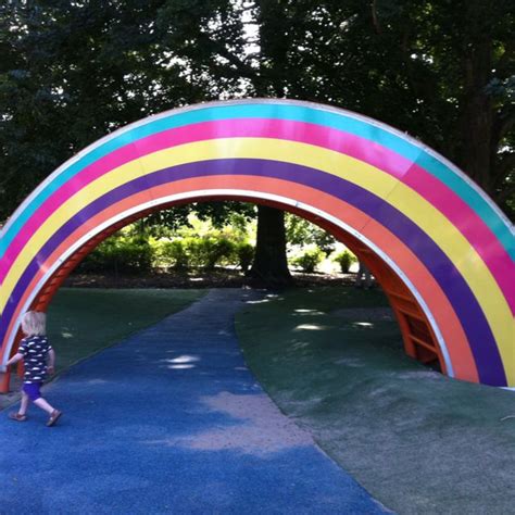 Kids Playground With A Rainbow Kids Outdoor Play Kids Playground