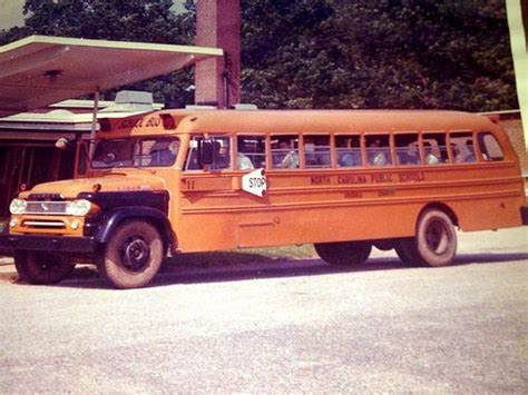 Blue Bird School Bus 1960 Dodge Nc Omaha Orange Digitized From