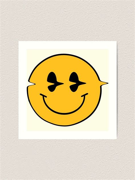Distorted Smiley Face Art Print For Sale By Vickyetche Redbubble