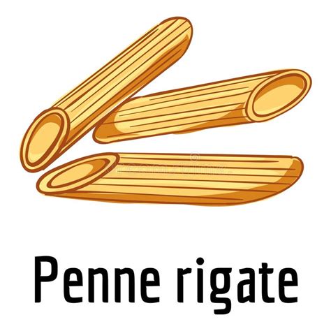 Penne Pasta Icon Cartoon Style Stock Vector Illustration Of Food