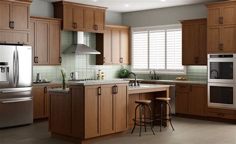 Providing custom kitchen cabinets to the following areas and beyond: Shaker-Sheldon-Oak - Hampton Bay Kitchen Cabinets