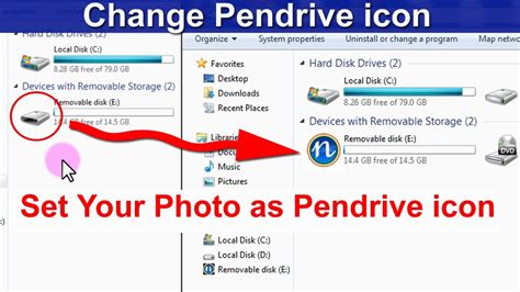 How To Change The Icon Of Pendrive Usb Flash Drive Removable Disk