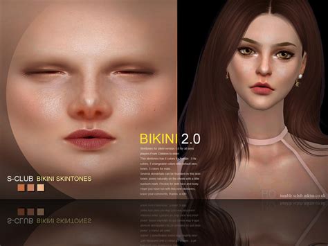 The Sims Resource S Club Wmll Ts4 Bikini 20 Skin All Age