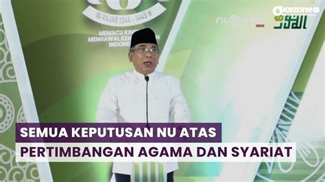 Full Ketum Pbnu Gus Yahya Ingatkan Berbeda Pendapat Harus Tunduk