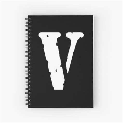 Vlone White Logo Spiral Notebook By Goldengirlstore