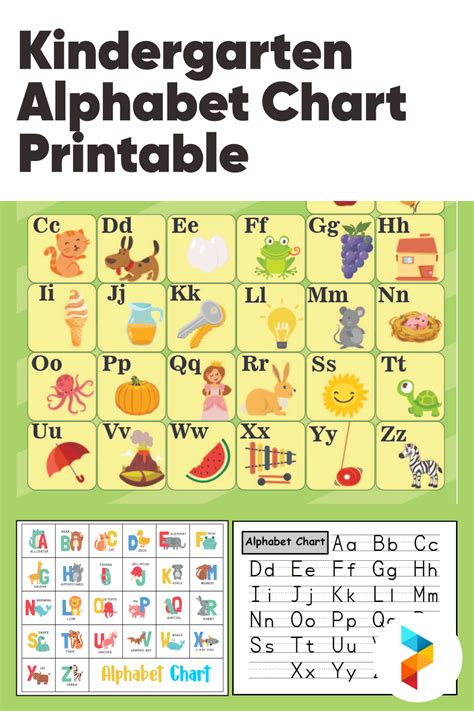 10 Best Free Kindergarten Alphabet Chart Printable Pdf For Free At Printablee
