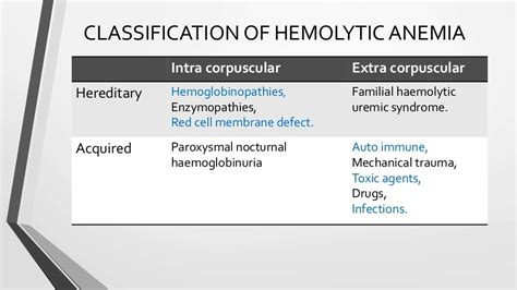 Lab Work Up For Hemolytic Anemia