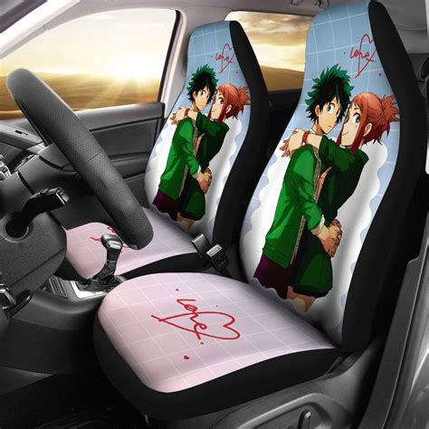 Ochaco Uraraka Amp Deku Love My Hero Academia Car Seat Covers Anime