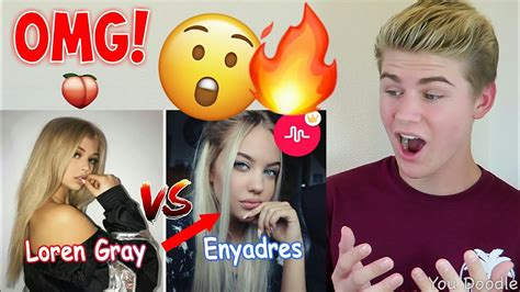 omg she s so hot loren gray vs enyadres musical ly battle compilation must watch 2017
