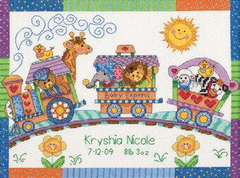 Nothing sends we cross stitchers to the store faster than news of a new baby on the way. Dimensions Baby Express Birth Record - Cross Stitch Kit ...