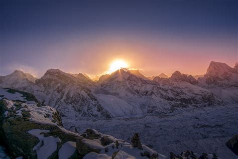 Sunset Above Mount Everest Sunset Over Mount Everest Flickr