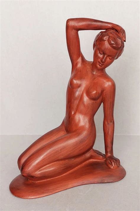 Fragilitate Statueta Nud Feminin Din Teracota Sculptura Ceramica