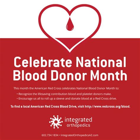 January Is National Blood Donor Month Integrated Orthopedics