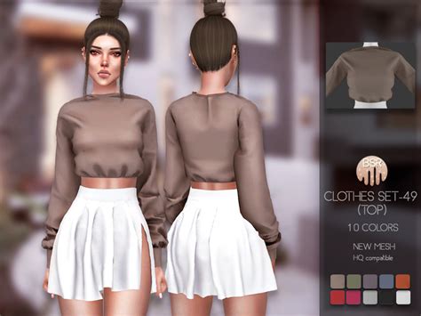 The Sims Resource Clothes Set 80 Top Bd307 Sims 4 Clo