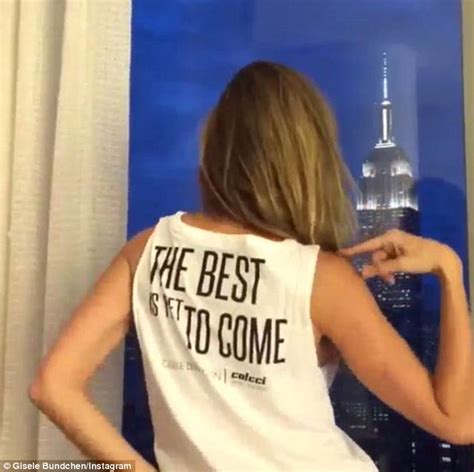 Gisele Bunchen Proudly Models One Of Her Honorary Retirement Tank Tops