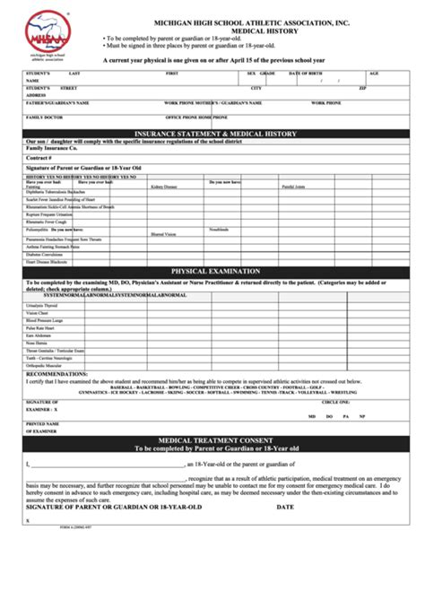 Physical therapy move for health class participant. Top Mhsaa Physical Form Templates free to download in PDF ...