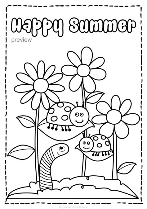Summer Coloring Pages End Of The Year Summer Coloring Pages