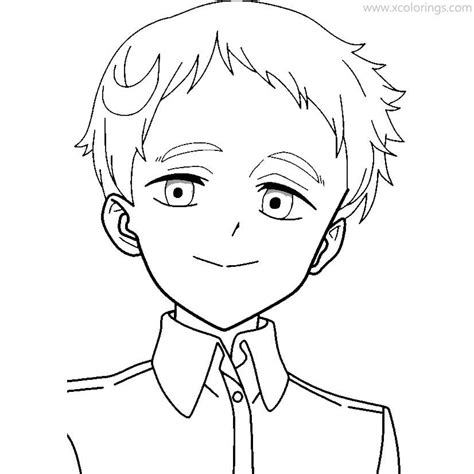The Promised Neverland Coloring Pages Norman Outline Sketches Easy