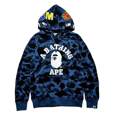 Blue Bape Pullover Hoodie Bapestar