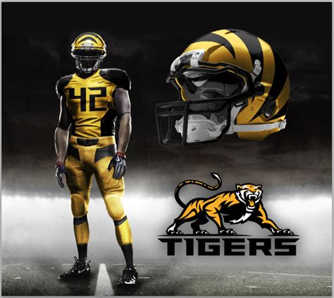 Tigers Football Uniforms Football Helmets Football