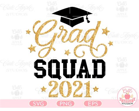 Grad Squad Svg Grad Squad 2021 Graduation Svg Senior 2021 Etsy