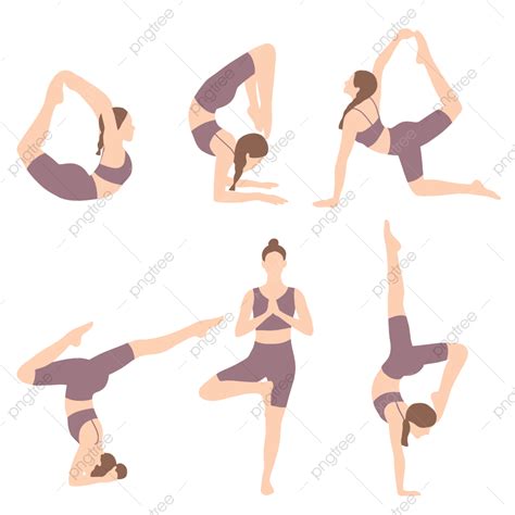 Yoga Stretch Vector Hd Png Images 6 Advanced Yoga Stretching Poses