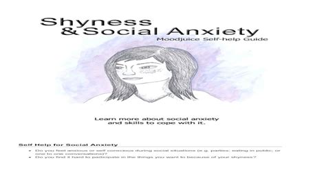 Moodjuice Shyness And Social Anxiety Self Help Guide Pdf Document