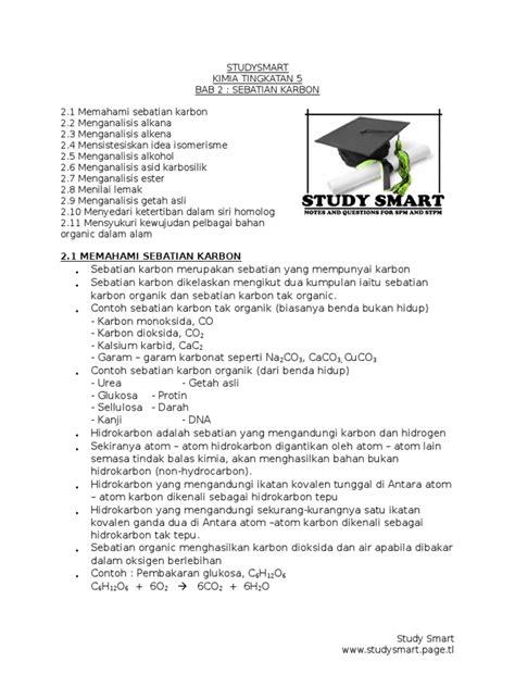 Nota kimia spm tingkatan 5 bab 2 sebatian karbon. Kimia Tingkatan 5 Bab 2