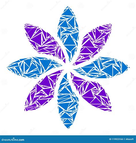 Abstract Flower Mosaic Of Triangles Stock Vector Illustration Of