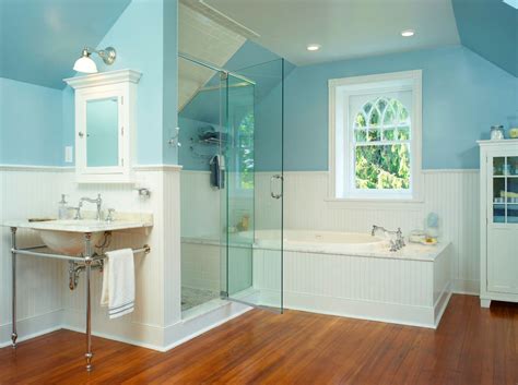 The terms beadboard and wainscoting are often used interchangeably so if you're familiar with at least one of them then you know what we're talking about. How Beadboard Bathroom Walls Can Make This Space Feel ...