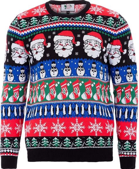British Christmas Jumpers Mens Sparkle Eco Christmas Jumper Sweater