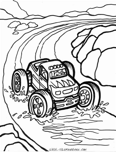 You can print all mof these monster truck printables but you must only use them for personal purpose. Printable Race Cars Coloring Pages Monster Truck Free ...