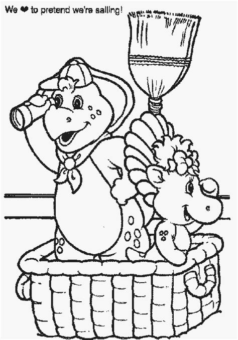 Barney & friend's barney plays basketball coloring pages. 56 Best Barney Coloring Pages for Kids - Updated 2018