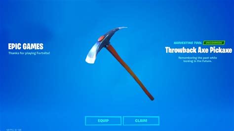 How To Get Og Pickaxe In Fortnite Free Unlock Throwback Pickaxe In