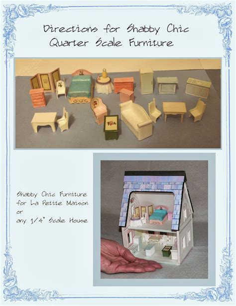 1/12 scale furniture by rooms. Paper Crafts made with paper: Mini Quarter Scale Furniture