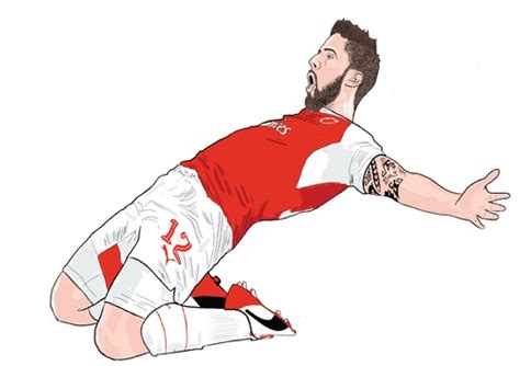 Arsenal Giroud Cartoon By Vandersart Sports Cartoon Toonpool