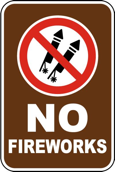 No Fireworks Campground Sign In Stock Ships Fast