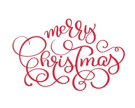 vrolijke kerstmis rode vector uitstekende tekst het kalligrafische van letters voorziende