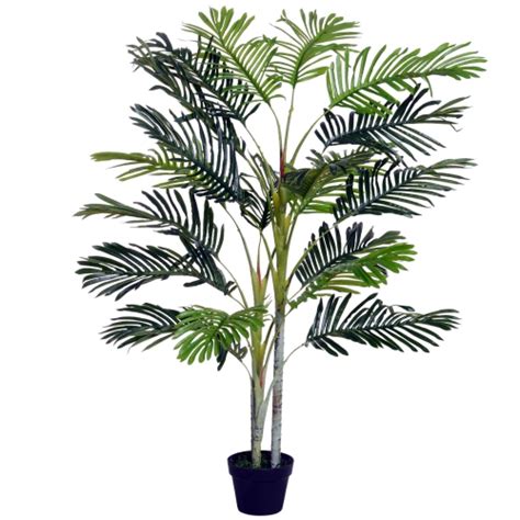 Outsunny 5ft Artificial Palm Tree Fake Tropical Tree With Lifelike