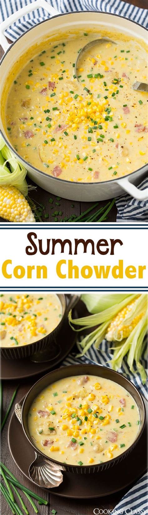 I used corn i had blanched and frozen, so it was very sweet and tasty. Summer Corn Chowder - this is the perfect summer soup ...