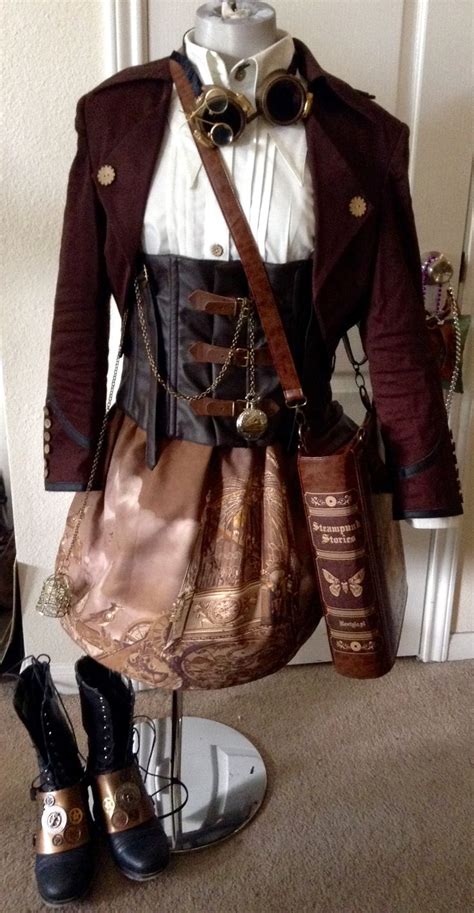 Steampunk Time Traveler Front View Victorian Dress Fashion Costumes