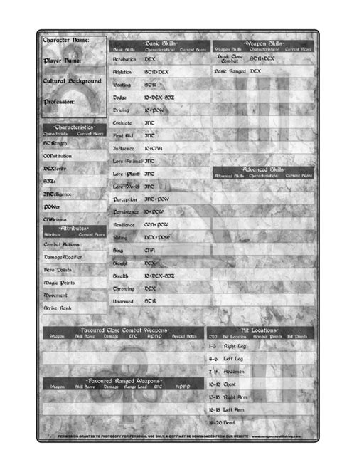 Pdf Runequest Character Dd Dokumentips