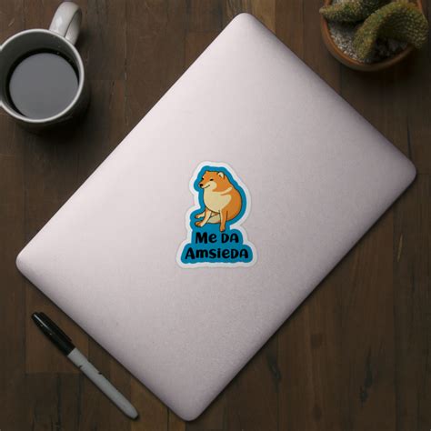 Meme Cheems Me Sa Amsiedad Cheems Meme Sticker Teepublic