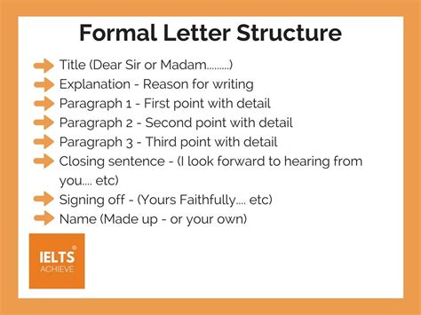 How To Write A Formal Letter Ielts Achieve Formal Letter Writing
