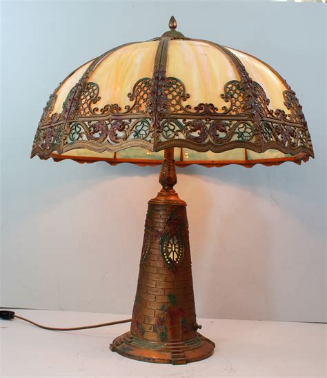 Early Th Century Antique Slag Glass Table Lamp By Poul Henningsen