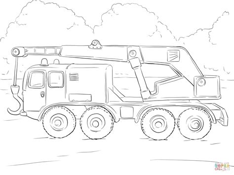 A coloring page of crane trucks to color in. Construction Crane Coloring Page at GetColorings.com ...