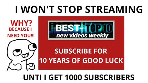 I Literally Wont Stop Streaming Until I Get 1000 Subscribers Youtube