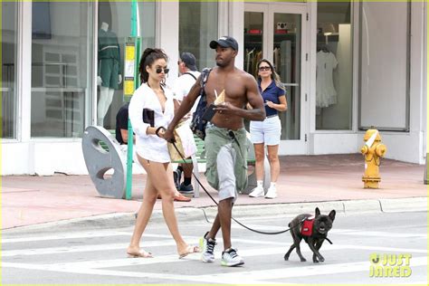 Newlyweds Shanina Shaik DJ Ruckus Hit The Beach In Miami Photo