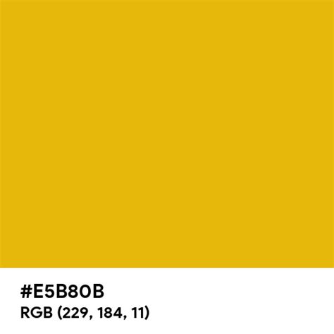 Pure Gold Color Hex Code Is E5b80b