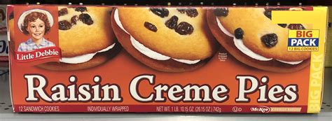 Big Pack Little Debbie Raisin Creme Pies Cookies Icing Soft Vanilla